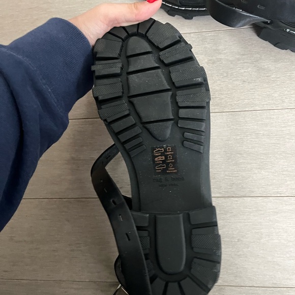 Rag & bone leather black platform sandals (s9) - Picture 8 of 8